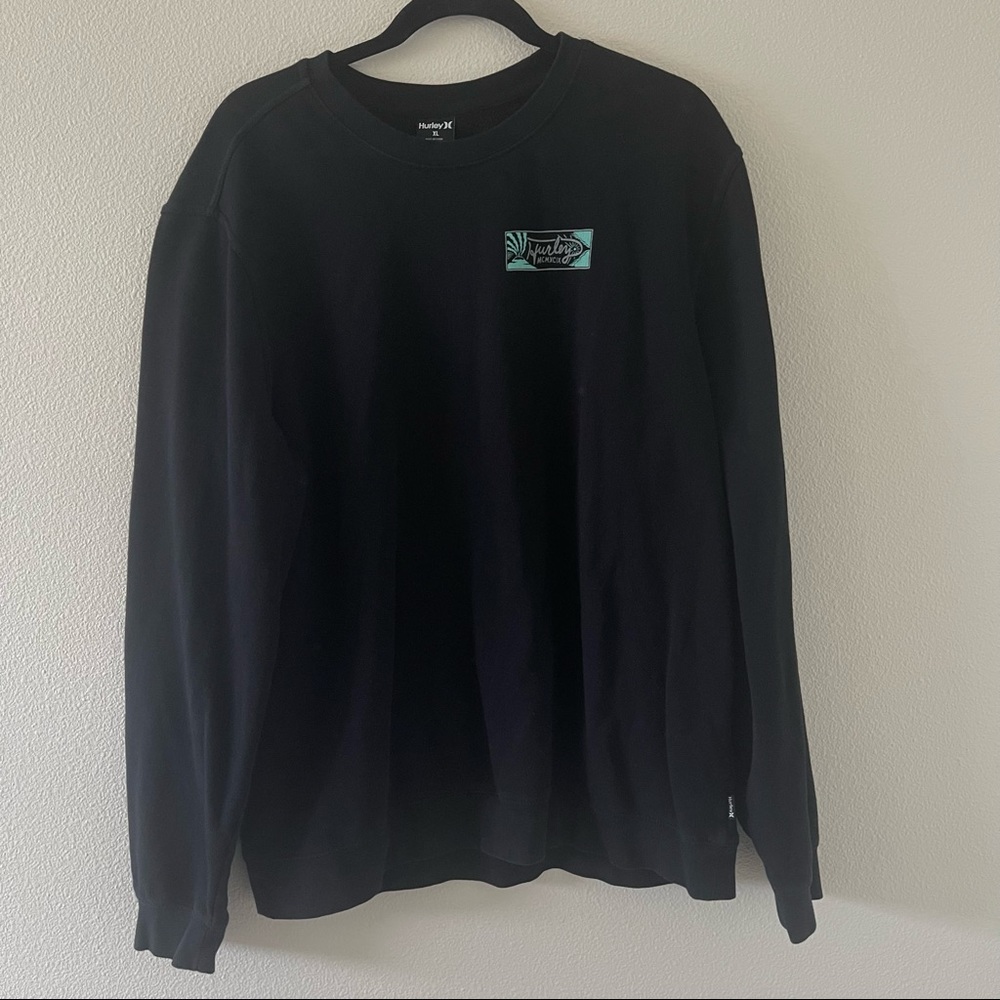 Hurley Mens Black Crewneck Sweatshirt Size XL